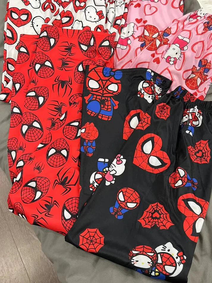 HelloKitty&Spiderman Fluffy Fleece Warm Pajamas Pants – In Kawaii Shop