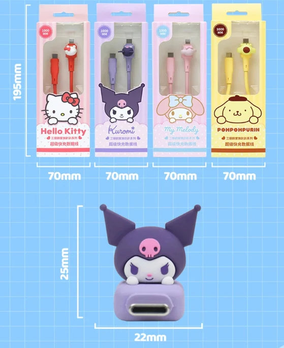 Sanrio Character Charging Cable (1m, MFi Certified)