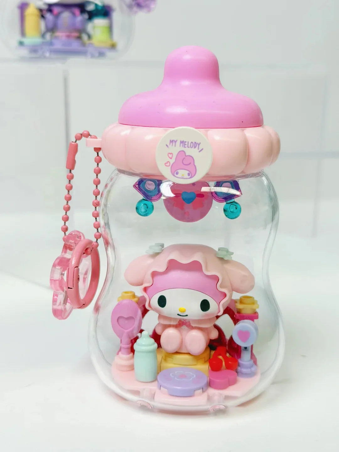 Sanrio Characters Baby Bottle Building Blocks Blind Box Keychain