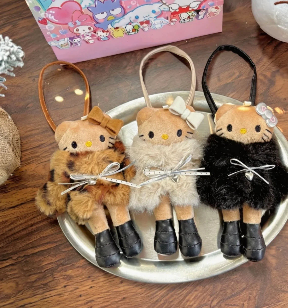 Hello Kitty Fur Babe Keychain Bag Charm