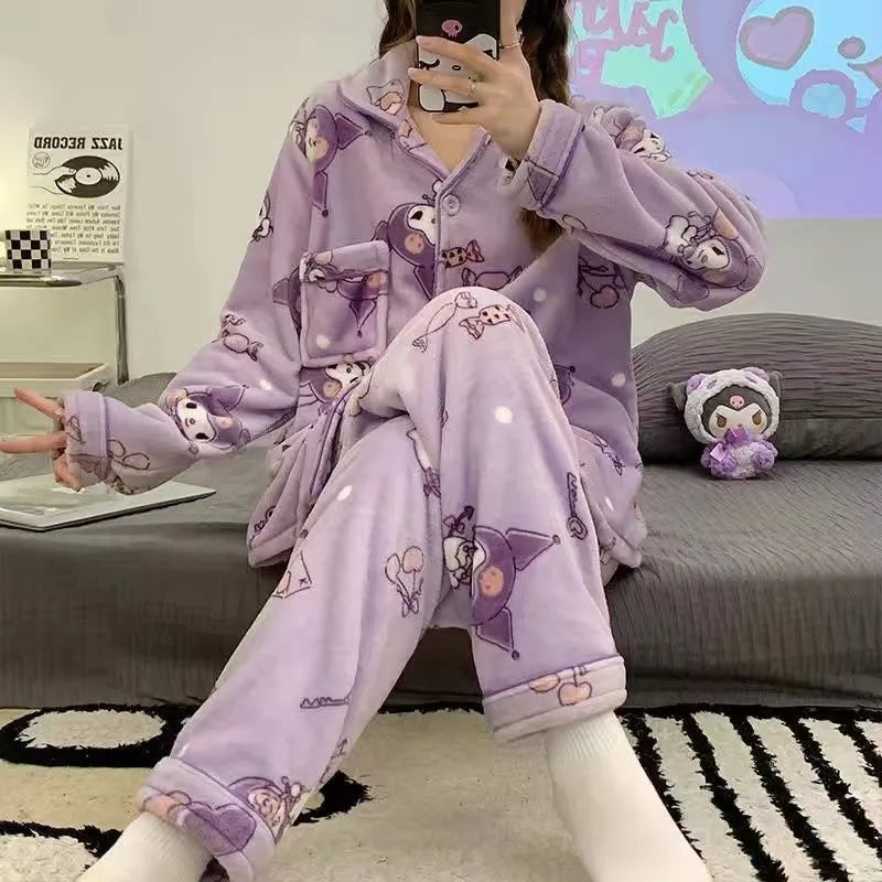 Sanrio Pochacco Women's Pajamas Cute Sleeping Clothes Womens Sleep