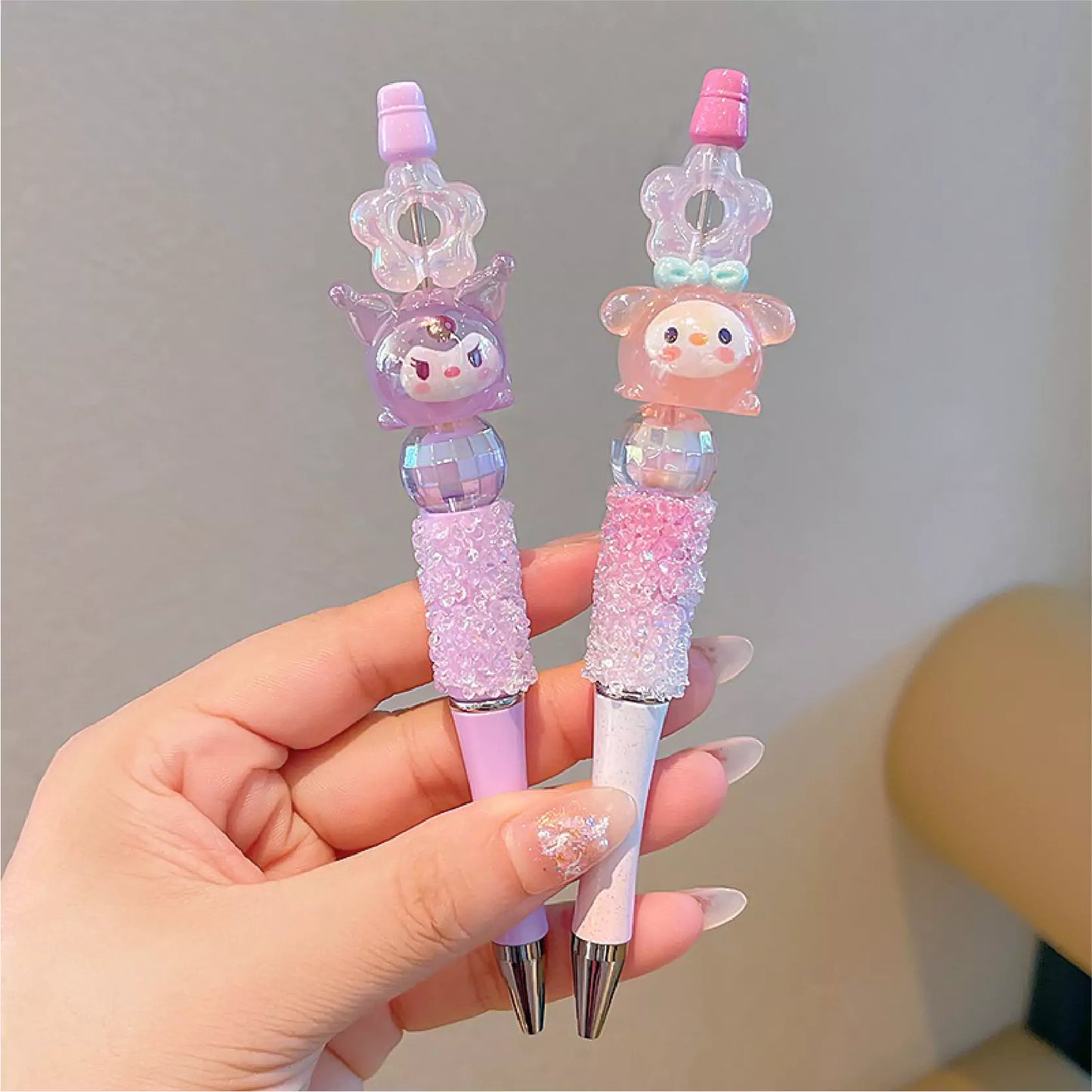 Handmade Glittering Sanrio Characters Ballpoint Pen