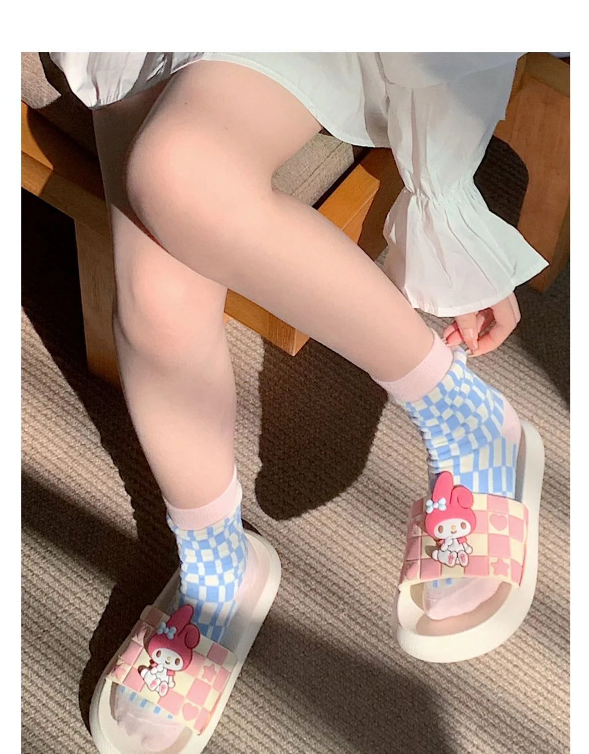 Sanrio Checkerboard Design Slippers