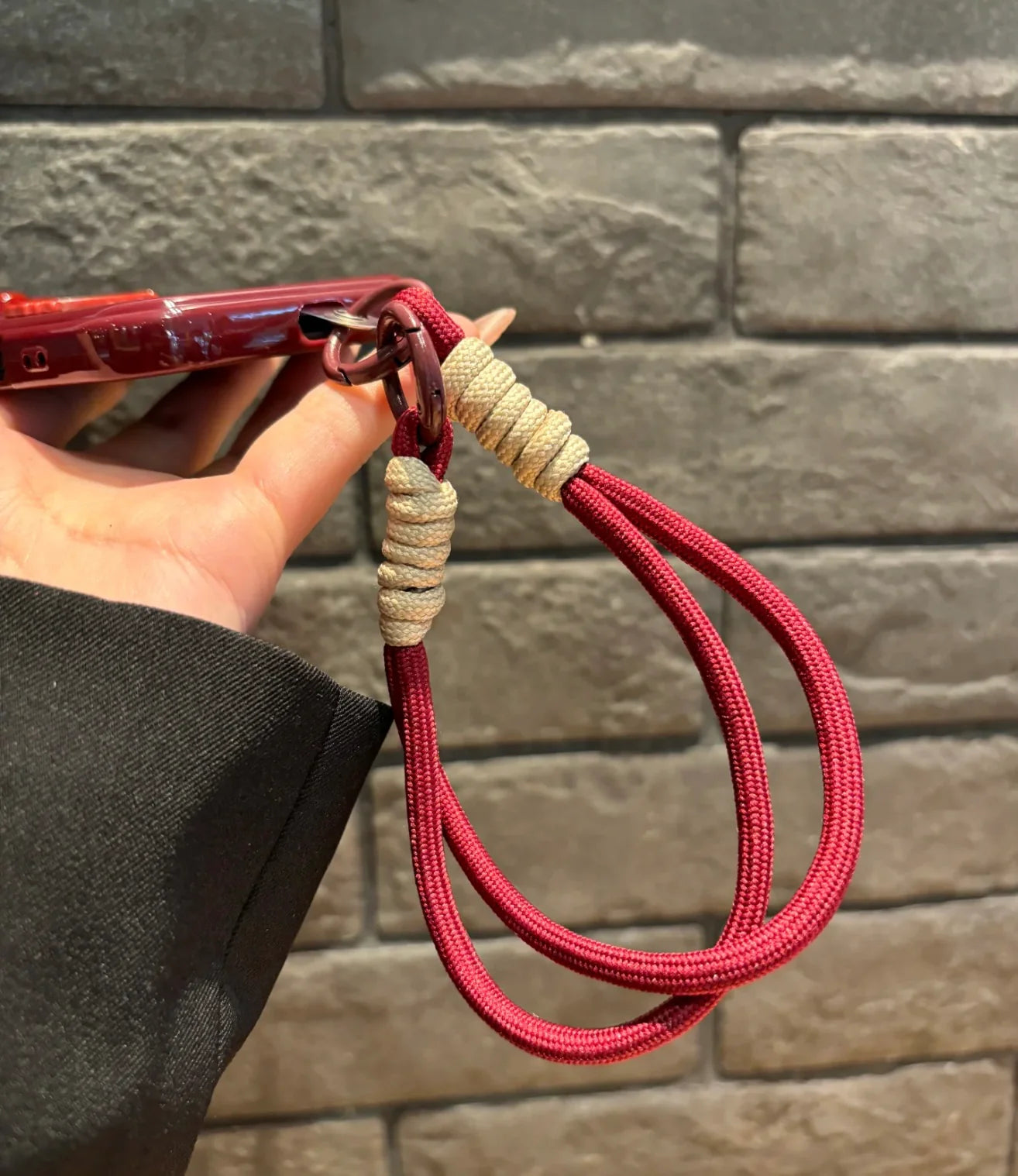 Hello Kitty Power Kitty Baby Crimson Love Phone Case with Mirror Stand and Stripe