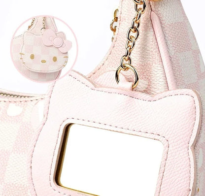 Hello Kitty Blush Pink Vanity Shoulder Bag with Mirror