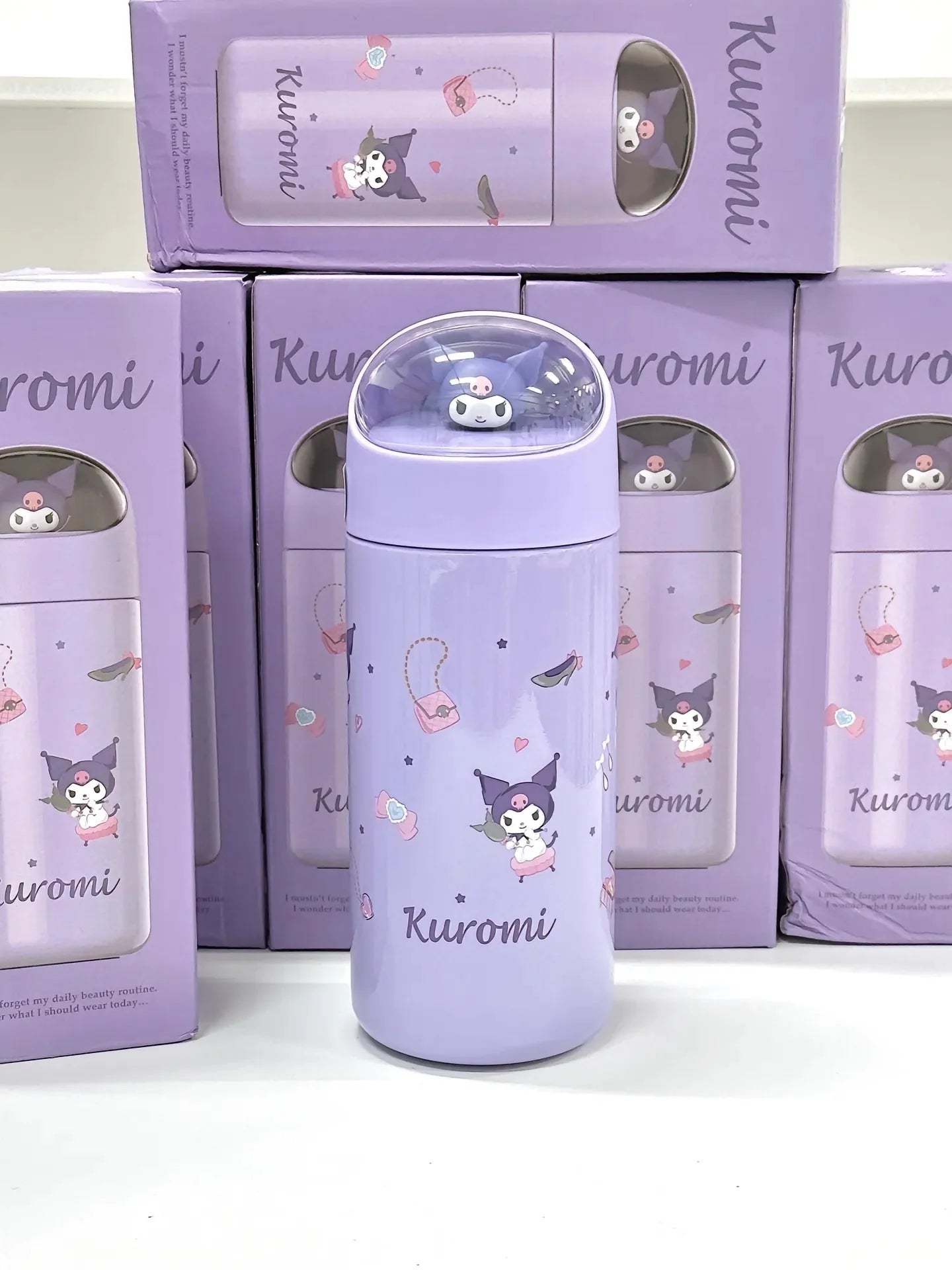 Sanrio Thermos Water Bottle 500ml - Kuromi Box