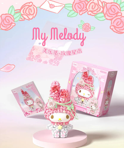 My Melody & Kuromi Floral Crystal Figures Building Blocks