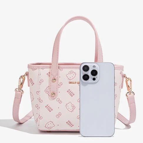 Hello Kitty All Over Print Mini Tote Crossbody Bag