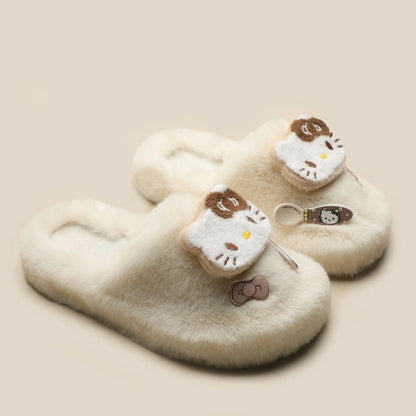 Hello Kitty Soft Fur Slippers