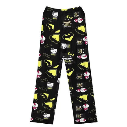 Hello Kitty x Batman Print Lightweight Pajama Pants