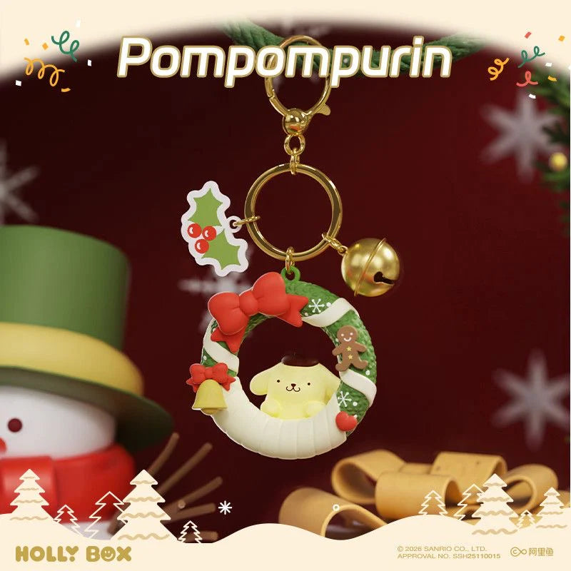 Sanrio Christmas Wreath Keychain