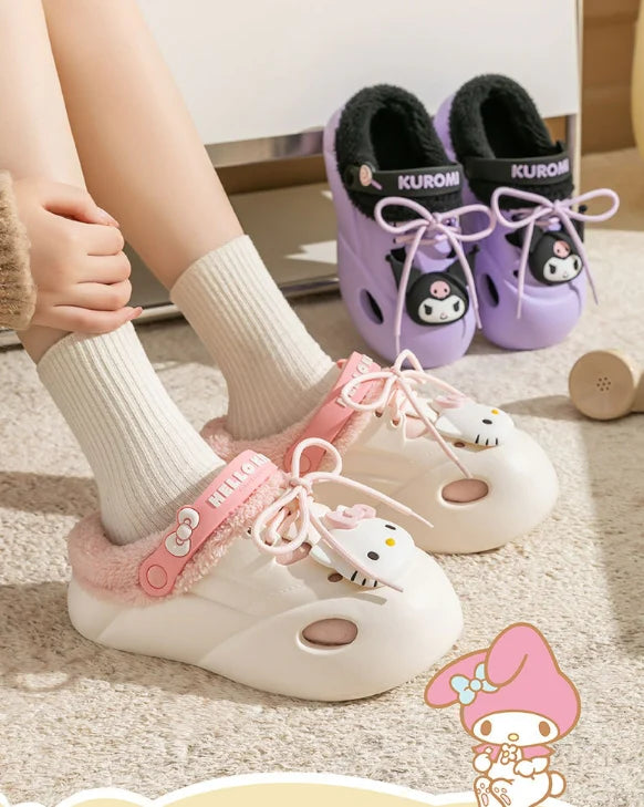 Sanrio Fleece Bow Clogs