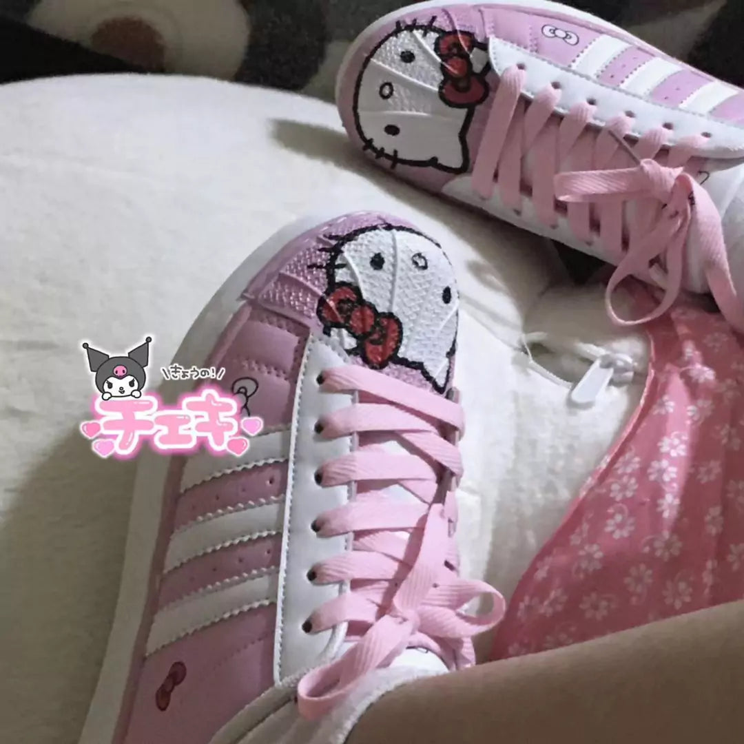 Cinnamoroll & Hello Kitty Kawaii Face Sneakers