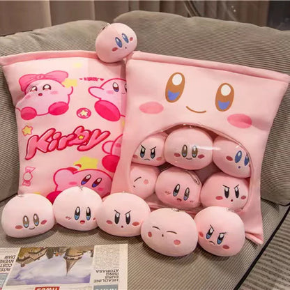 Kirby Plush Pillow with 6 Mini Plushies Set