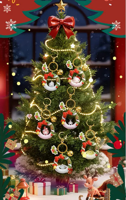Sanrio Christmas Wreath Keychain