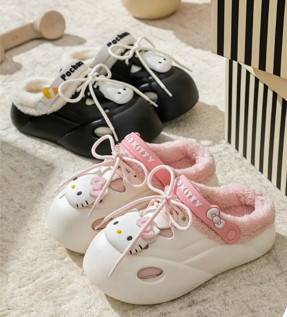 Sanrio Fleece Bow Clogs