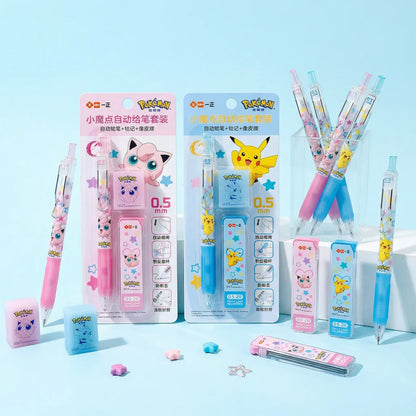 Pokemon Mechanical Pencil Set - Pencil + Refills + Eraser