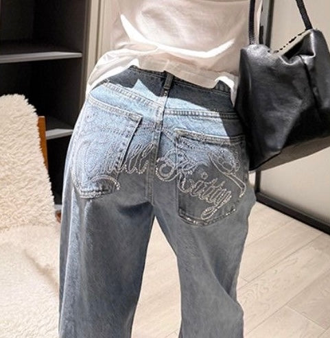 Hello Kitty Crystal Bow Jeans