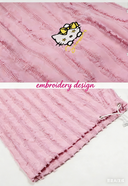 Hello Kitty Sweet Rebel Distressed Stripe Pants