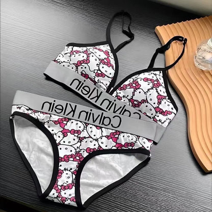 Hello Kitty x CK Style Triangle Bralette & Panty Set