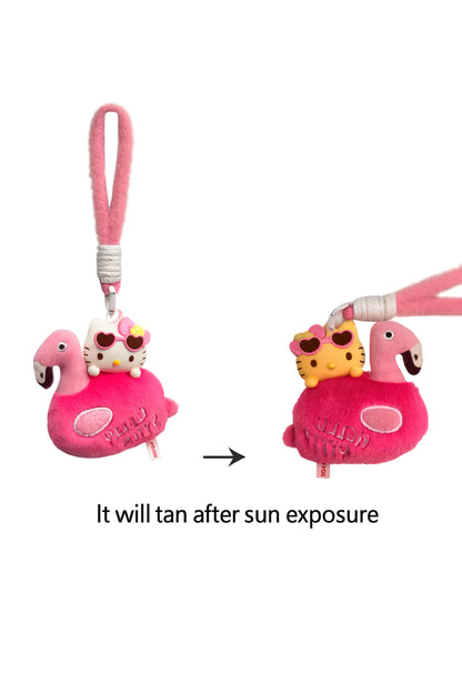 Hello Kitty Tropical Plush Keychain – Sun Activated Tanning Effect