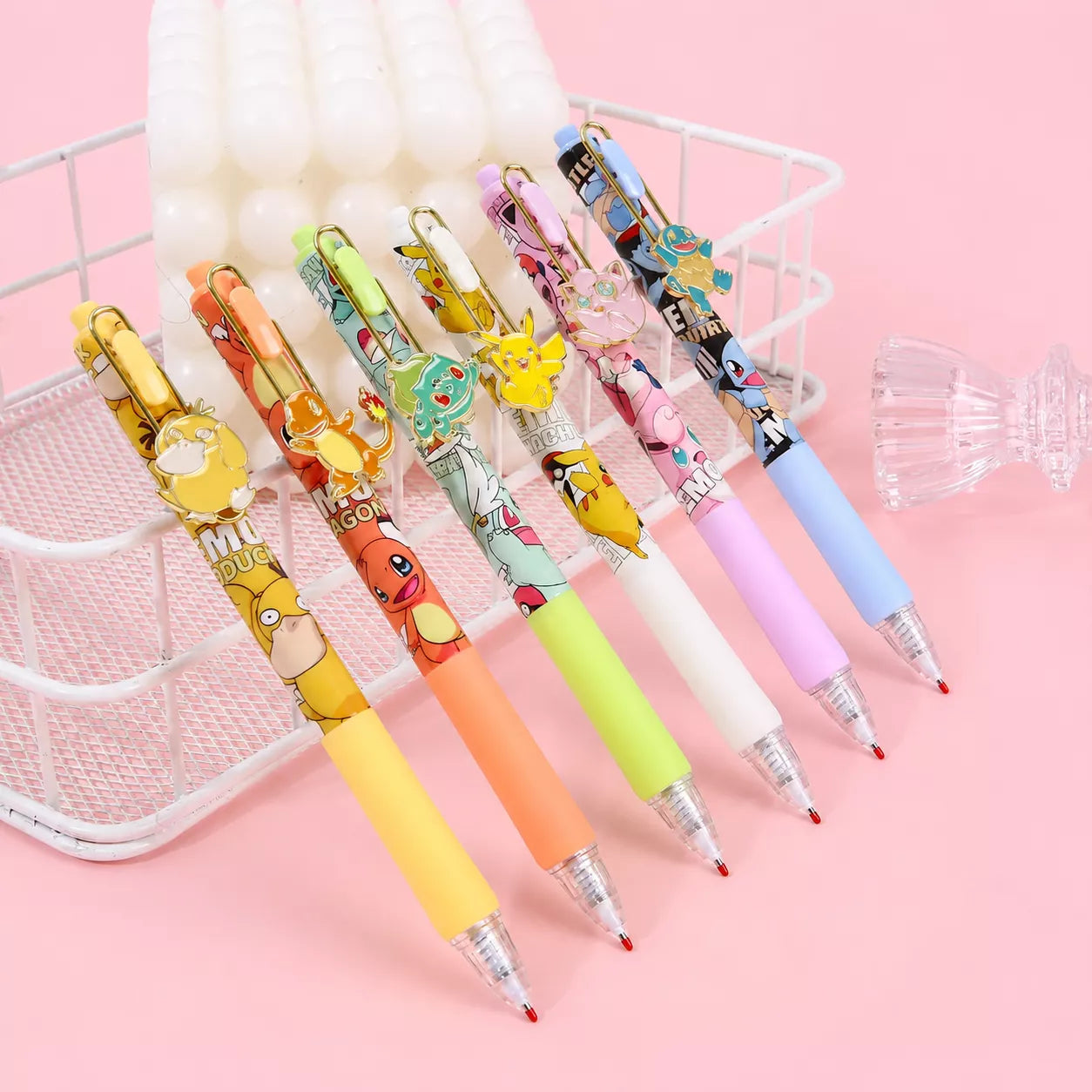Pokemon Pocket Monster Pals Gel Pens Set- Includes 6 Pen