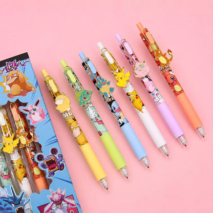 Pokemon Pocket Monster Pals Gel Pens Set- Includes 6 Pen