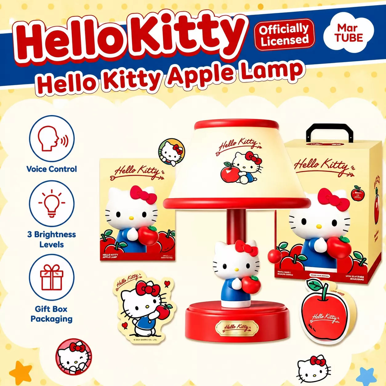 Hello Kitty Lucky Apple Table Lamp