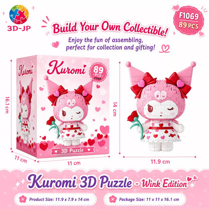 Kuromi 3D Crystal Puzzle Figure (89PCS)