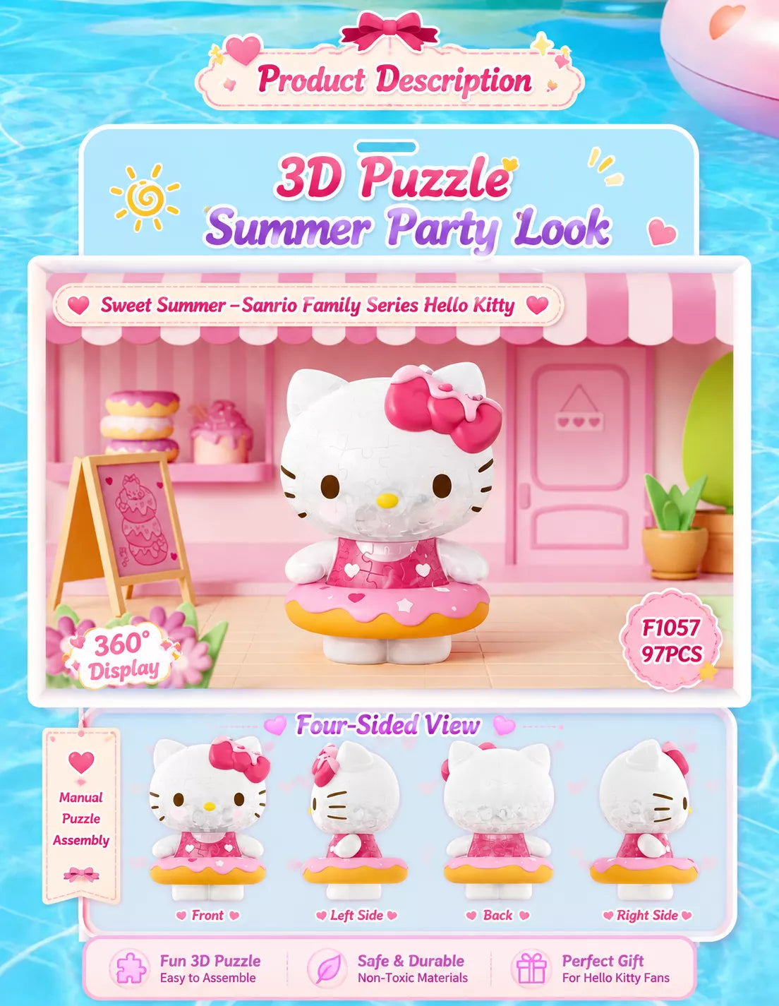 Hello Kitty Crystal 3D Puzzle Statue (Limited Edition)