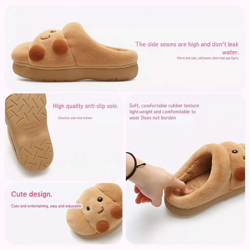 Croissant Cozies - Buttery Soft Slip-on Slippers