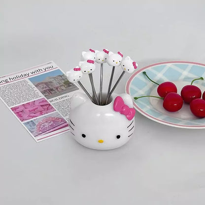 Hello Kitty Fruit Forks Set