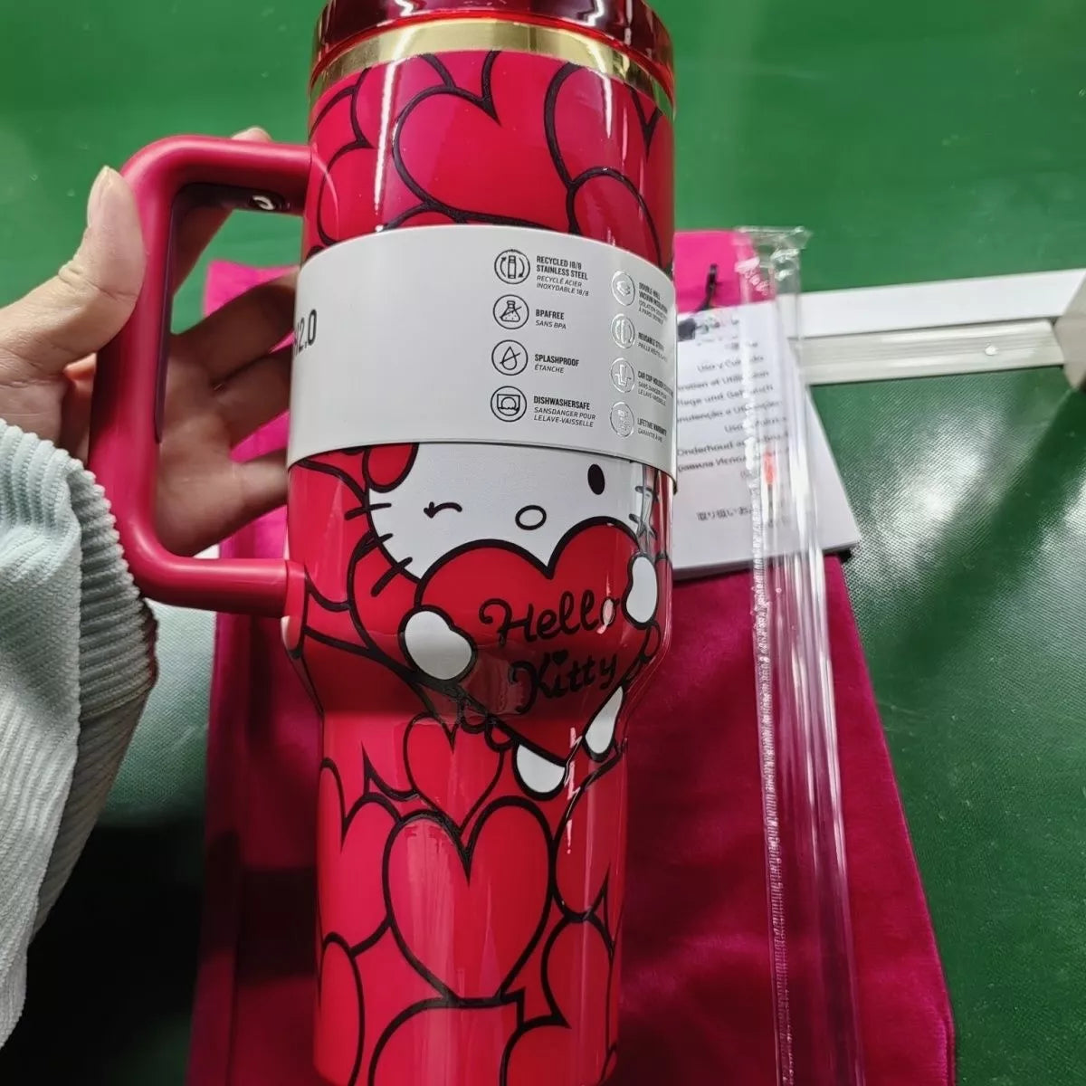 Hello Kitty Sweet Hearts 40 OZ Car Cup Gift Box Set – In Kawaii Shop