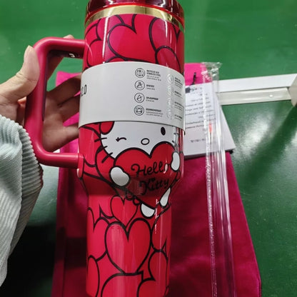 Hello Kitty Sweet Hearts 40 OZ Car Cup Gift Box Set