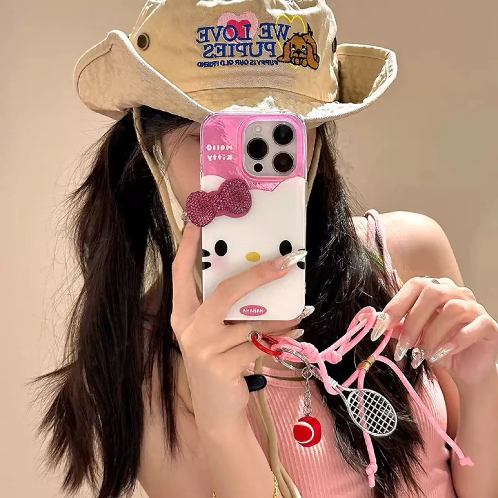 HelloKitty Shimmering Phone Case with Bow