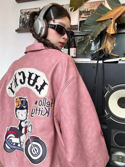 Hello Kitty Glam Rider Leatherette Jacket