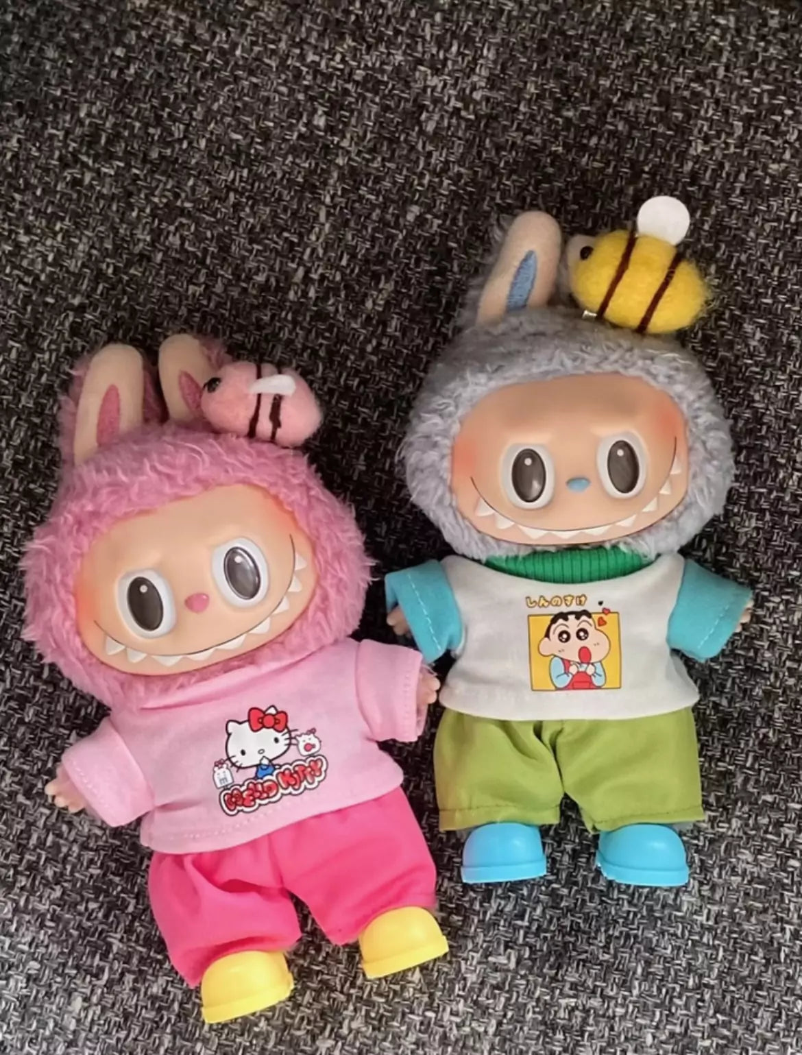 Labubu Outfit Set – Hello Kitty & ShinChan Style