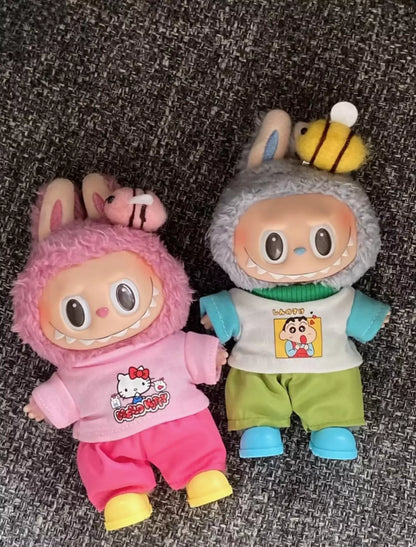 Labubu Outfit Set – Hello Kitty & ShinChan Style