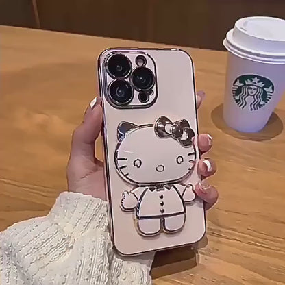 Hello Kitty Foldable Mirror Stand Phone Case