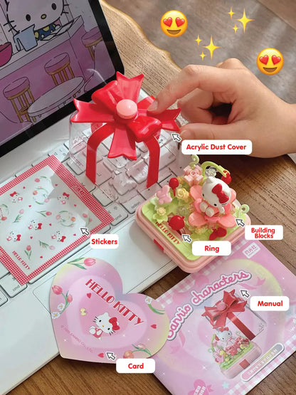 Sanrio Flower Ring Box Building Blocks Blind Box