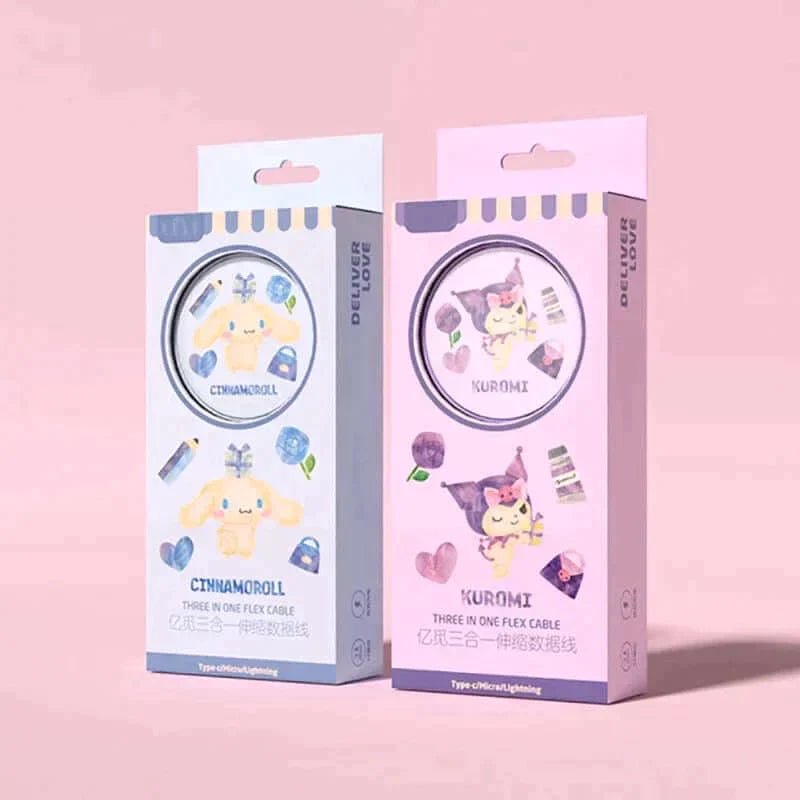 3-1 Fast-Speed Charging Cable (Kuromi, Cinnamoroll) - InKawaiiShop <span style="background-color:rgb(246,247,248);color:rgb(28,30,33);"> 3-1 Fast-Speed Charging Cable (Kuromi, Cinnamoroll) , Phone Accessories , miniso , Cinnamoroll, Kuromi, sanrio , inkawaiishop.com </span>