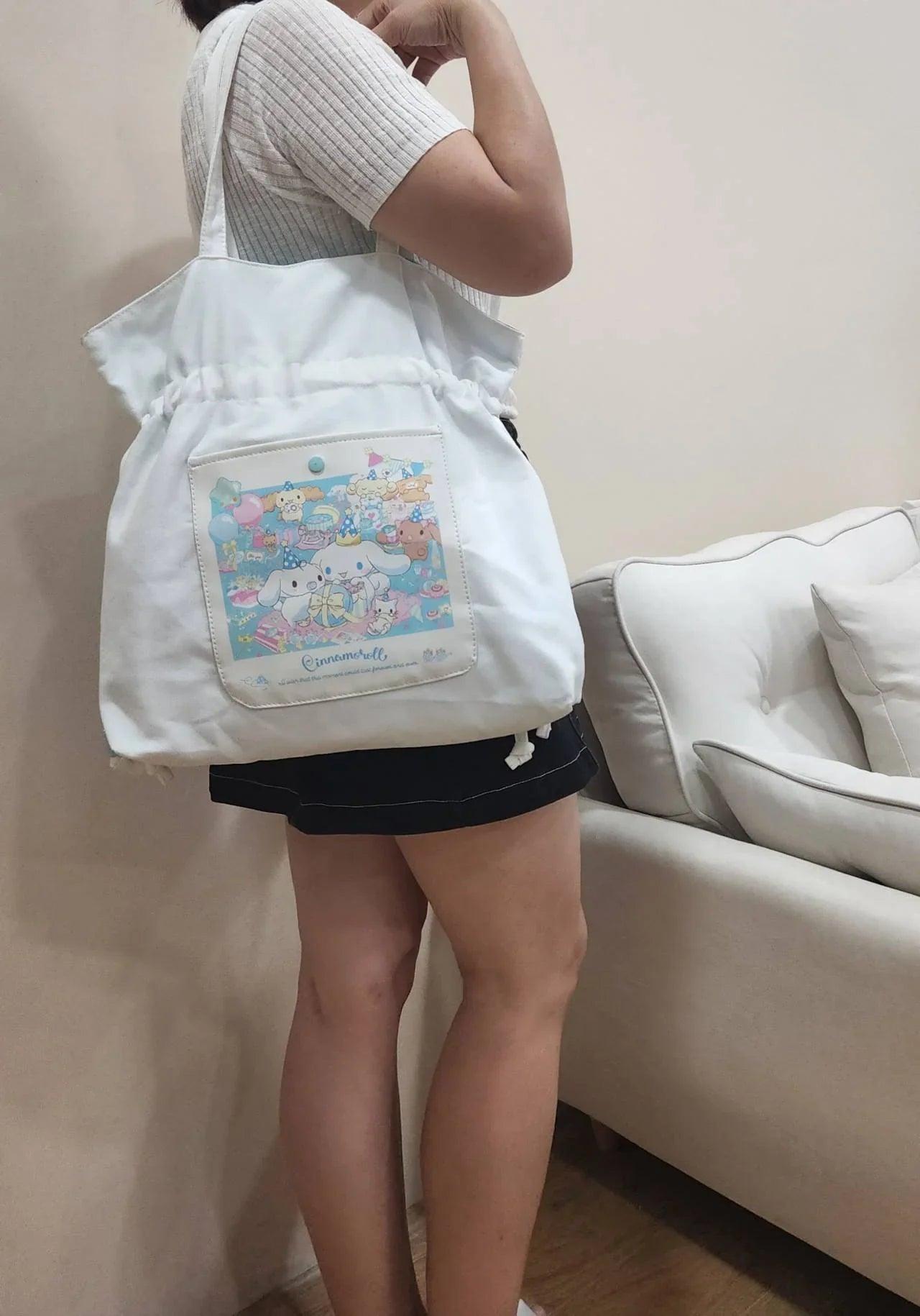 Cinnamoroll Family Drawstring Ruffled Canvas Bag – In Kawaii Shop