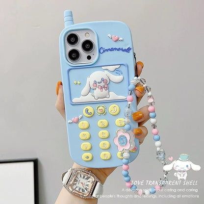 Cinnamoroll Y2K 3D Phone Case with Phone Charm