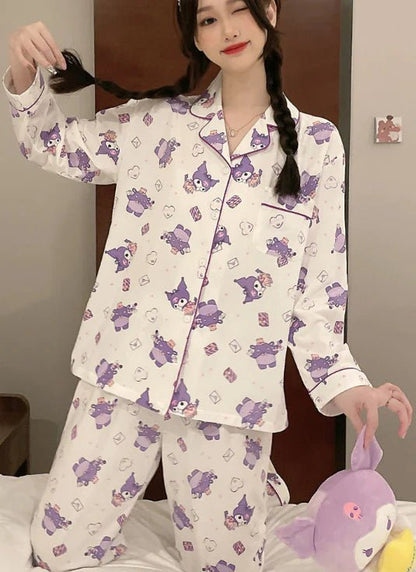 Kuromi and Nyanmi Pajamas Set