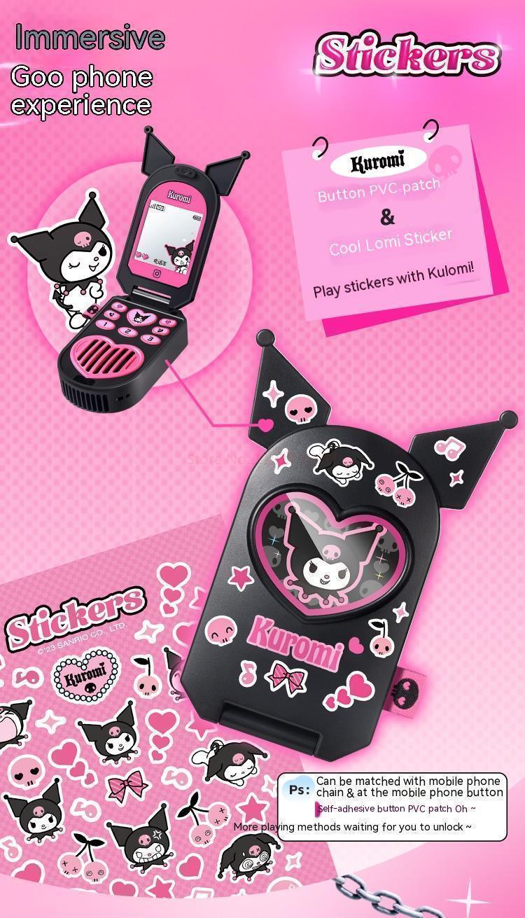 Japan Sanrio Silicon Mini Pouch Charm - Kuromi