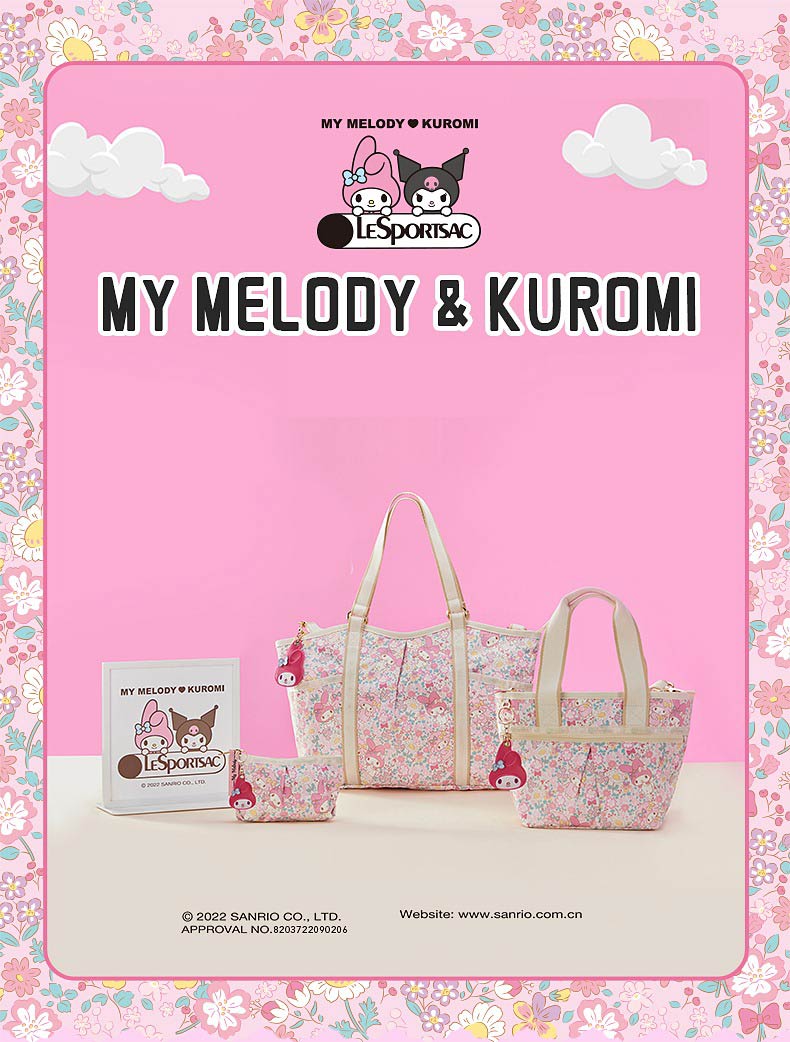 LeSportsac My Melody and Piano Floral Tote Bag with Charm - In Kawaii Shop