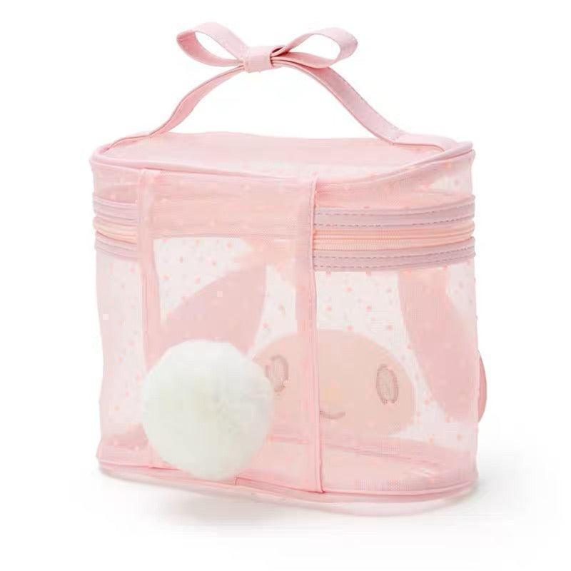 My Melody and Kuromi Mesh Shoulder Bag Makeup Organizer – In
