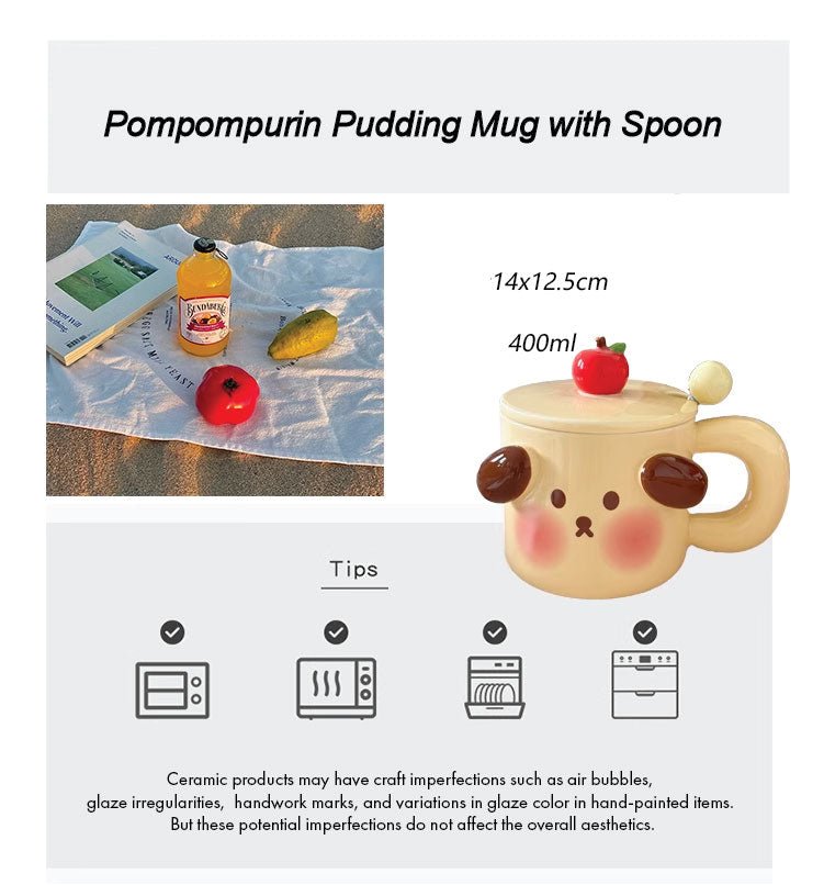 Pompompurin Pudding Mug with Spoon