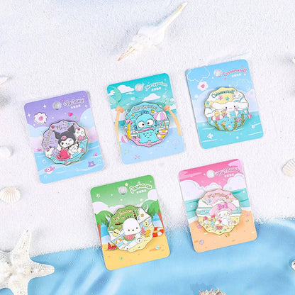 Sanrio Beach Fun Medal Pins - In Kawaii Shop