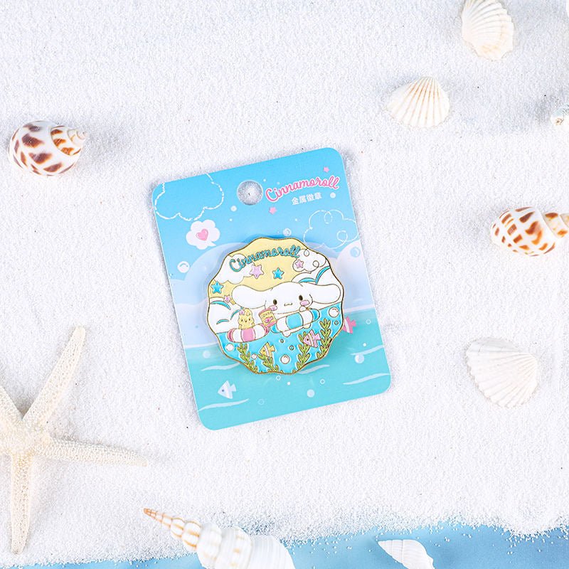 Sanrio Beach Fun Medal Pins - In Kawaii Shop